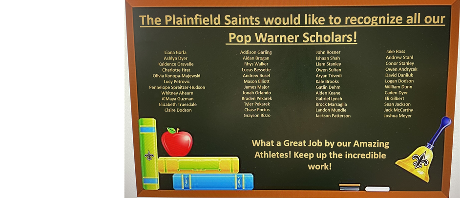 Saints Pop Warner Scholars