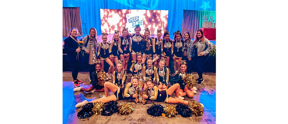2023 Peewee Cheer squad placed 3rd in the nation for their sideline cheer routine!