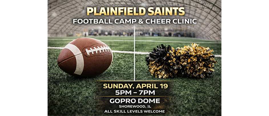 Football Camp & Cheer Clinic April 19th!