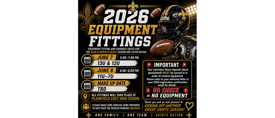 Equipment Fittings in June!